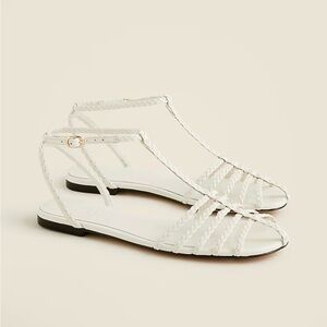 JCREW leather braided Sandals